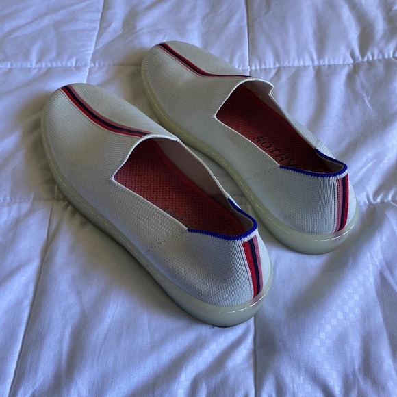 Rothy’s x Evian Limited Edition Slip On Sneakers Womens 8.5 White Made in China - Picture 11 of 15